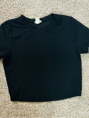 Bozzolo Black Short Sleeve Crewneck Tee
